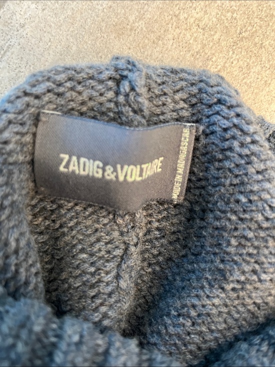 Zadig & Voltaire Sweaters - Zadig & Voltaire AMOUR Women’s Turtleneck Sweater in Charcoal Gray size L
